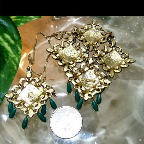 SARAH COVENTRY TEMPLE OF LIGHTS SIGNED DANGLE BROOCH LOT - Picture 12 of 13